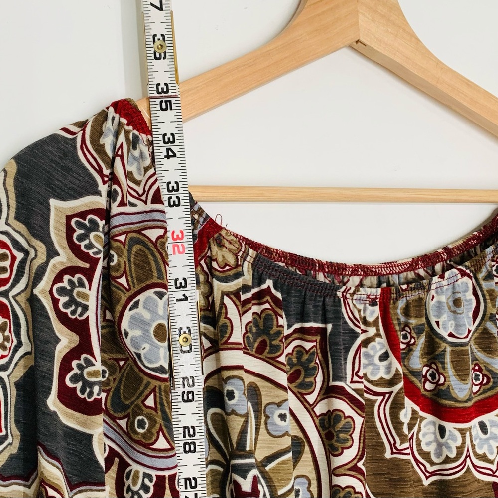 JJ Boutique Elegant Multicolor Patterned Knit Dre… - image 5